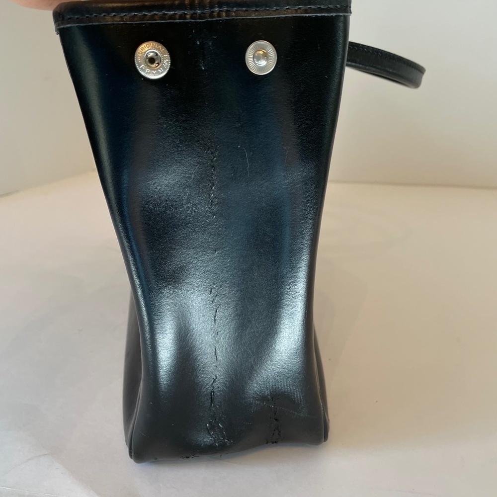 Longchamp Roseau Vintage Smooth Black Leather Hand Bag Satchel Made in France - Picture 15 of 16